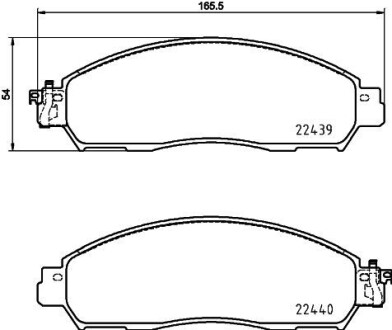 Тормозные колодки дисковые, комплект HELLA 8DB 355 039-331