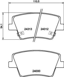 Тормозные колодки дисковые, комплект HELLA 8DB 355 040-041