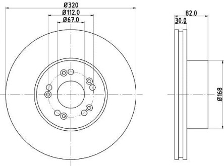 Диск тормозной HELLA 8DD 355 102-691