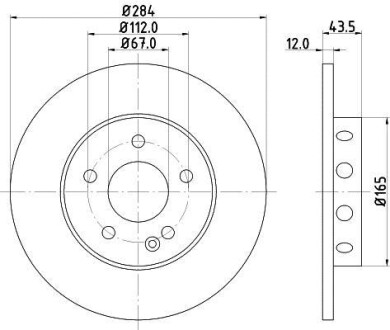 Диск тормозной HELLA 8DD 355 102-951