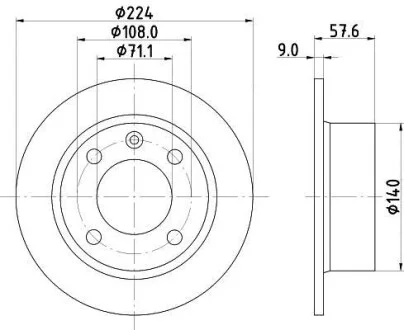 Диск тормозной HELLA 8DD 355 103-011