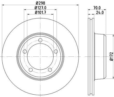 Диск тормозной HELLA 8DD 355 103-161