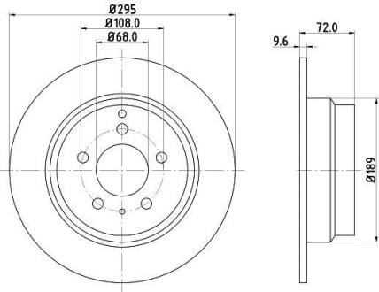 Тормозной диск задний невентилируемый HELLA 8DD 355 103-701