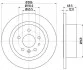 Тормозной диск задний невентилируемый HELLA 8DD 355 103-741 (фото 1)