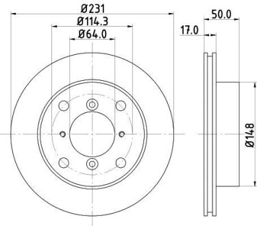 Диск тормозной HELLA 8DD 355 103-921