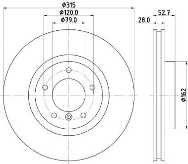 Диск тормозной HELLA 8DD 355 104-091