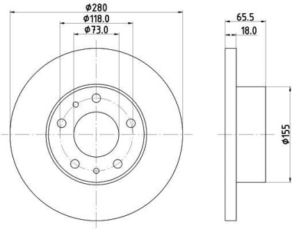 Диск тормозной HELLA 8DD 355 104-391