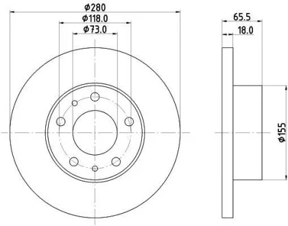 Диск тормозной HELLA 8DD 355 104-391