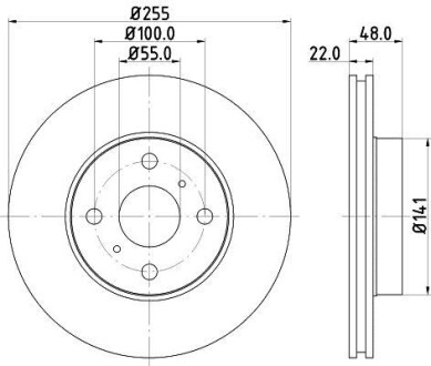 Диск тормозной HELLA 8DD 355 104-871