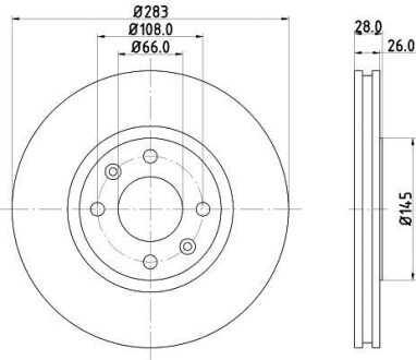 Диск тормозной HELLA 8DD 355 105-051