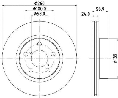 Диск тормозной HELLA 8DD 355 105-321