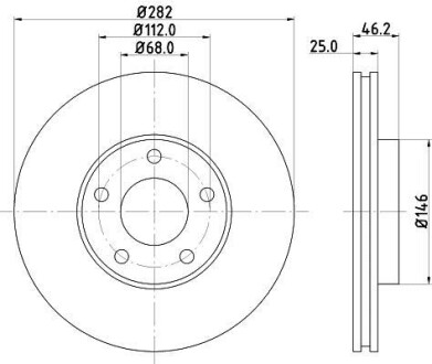 Диск тормозной HELLA 8DD 355 105-551