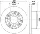 Тормозной диск задний невентилируемый HELLA 8DD 355 105-791 (фото 1)