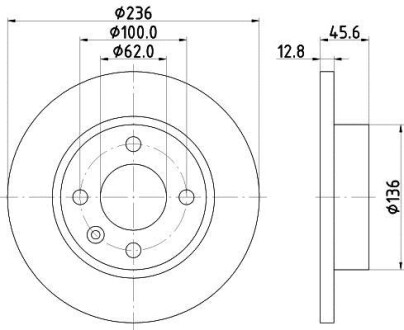 Диск тормозной HELLA 8DD 355 105-871