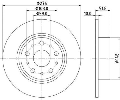 Диск тормозной HELLA 8DD 355 106-381