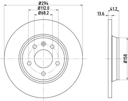 Тормозной диск задний невентилируемый HELLA 8DD 355 106-661