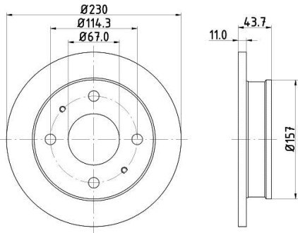 Диск тормозной HELLA 8DD 355 107-171