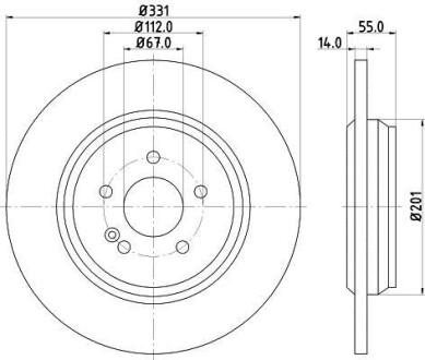 Диск тормозной HELLA 8DD 355 107-241