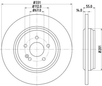 Диск тормозной HELLA 8DD 355 107-241