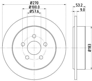 Диск тормозной HELLA 8DD 355 107-921