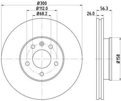 Диск тормозной HELLA 8DD 355 108-081