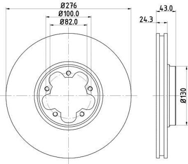 Диск тормозной HELLA 8DD 355 108-121