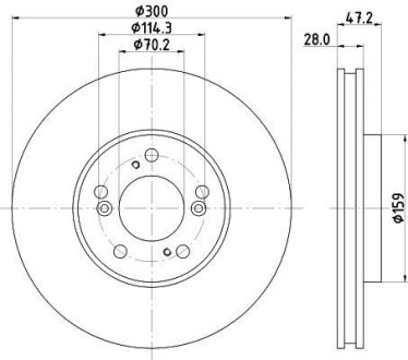 Диск тормозной HELLA 8DD 355 108-141