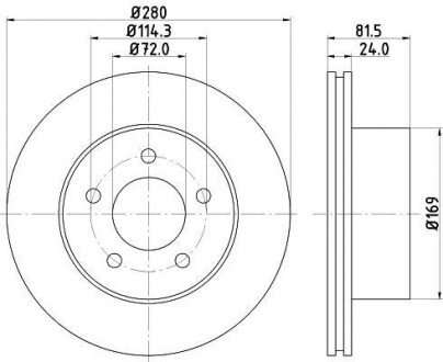 Диск тормозной HELLA 8DD 355 108-591