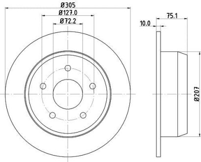 Диск тормозной HELLA 8DD 355 108-611