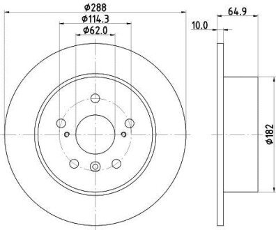 Диск тормозной HELLA 8DD 355 109-051