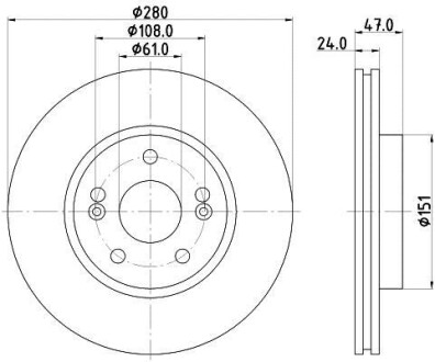 Диск тормозной HELLA 8DD 355 109-281