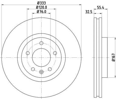 Диск тормозной HELLA 8DD 355 109-681