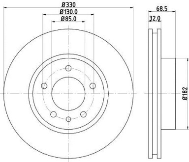 Диск тормозной HELLA 8DD 355 109-721