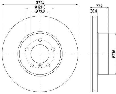 Диск тормозной HELLA 8DD 355 109-921