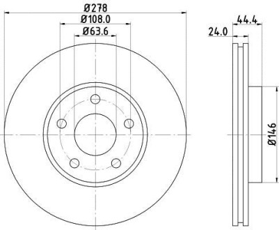 Диск тормозной HELLA 8DD 355 110-281