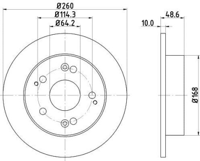 Диск тормозной HELLA 8DD 355 110-311