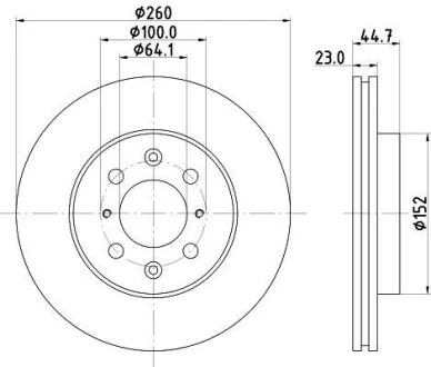 Тормозной диск передний вентилируемый HELLA 8DD 355 110-321