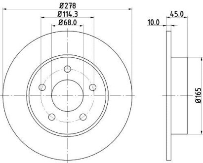 Диск тормозной HELLA 8DD 355 110-401