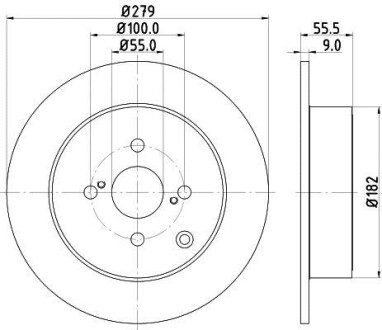 Диск тормозной HELLA 8DD 355 110-511