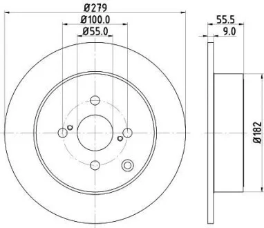 Диск тормозной HELLA 8DD 355 110-511