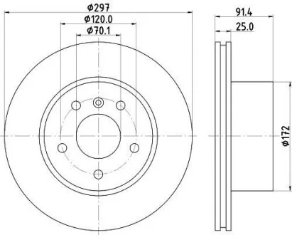 Диск тормозной HELLA 8DD 355 110-811