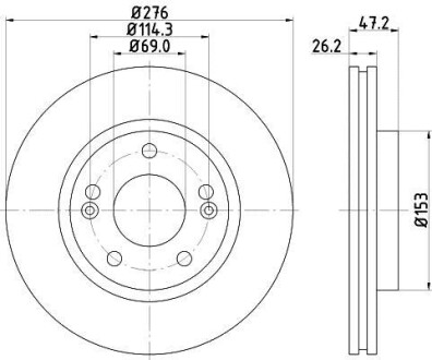 Диск тормозной HELLA 8DD 355 110-951