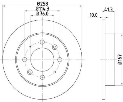 Диск тормозной HELLA 8DD 355 111-451