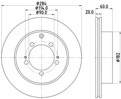 Диск тормозной HELLA 8DD 355 111-491