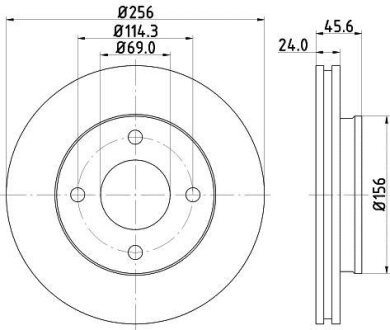 Тормозной диск передний вентилируемый HELLA 8DD 355 111-511