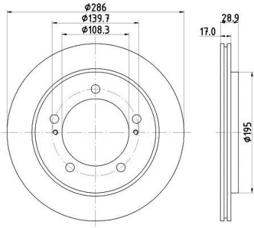 Тормозной диск передний вентилируемый HELLA 8DD 355 111-791