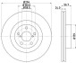 Тормозной диск задний вентилируемый HELLA 8DD 355 112-051 (фото 1)