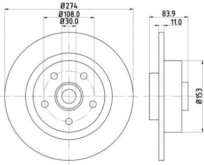 Диск тормозной HELLA 8DD 355 112-361