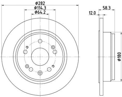 Диск тормозной HELLA 8DD 355 112-451