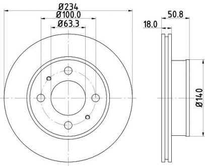 Диск тормозной HELLA 8DD 355 112-761